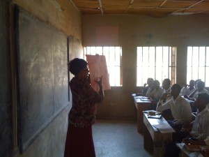 Teacher & classroom shot