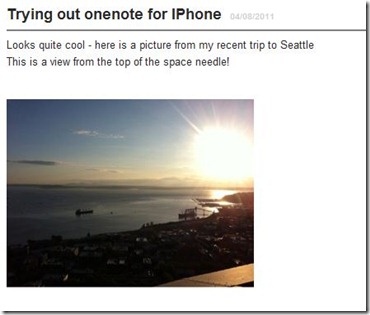 OneNote for iphone